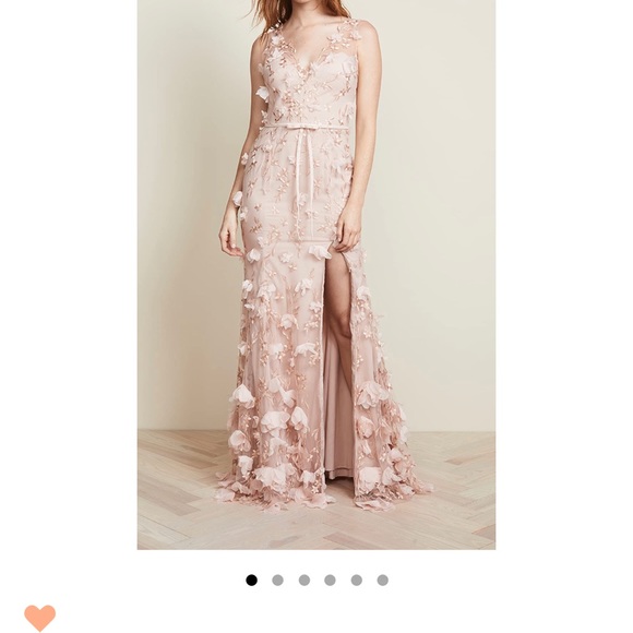 Marchesa Notte 3D flower dress - Picture 4 of 12